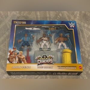 WWE Knuckle Crunches 3 Action Figure Set New in Box
